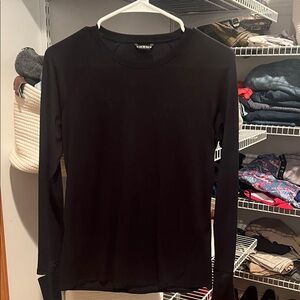 Oiselle Black Textured Long Sleeve